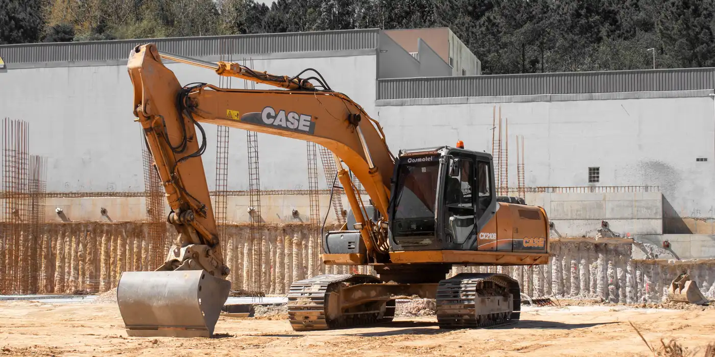 Excavation skid steer working on a job site in Philadelphia